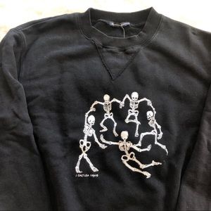 skeleton crewneck sweatshirt